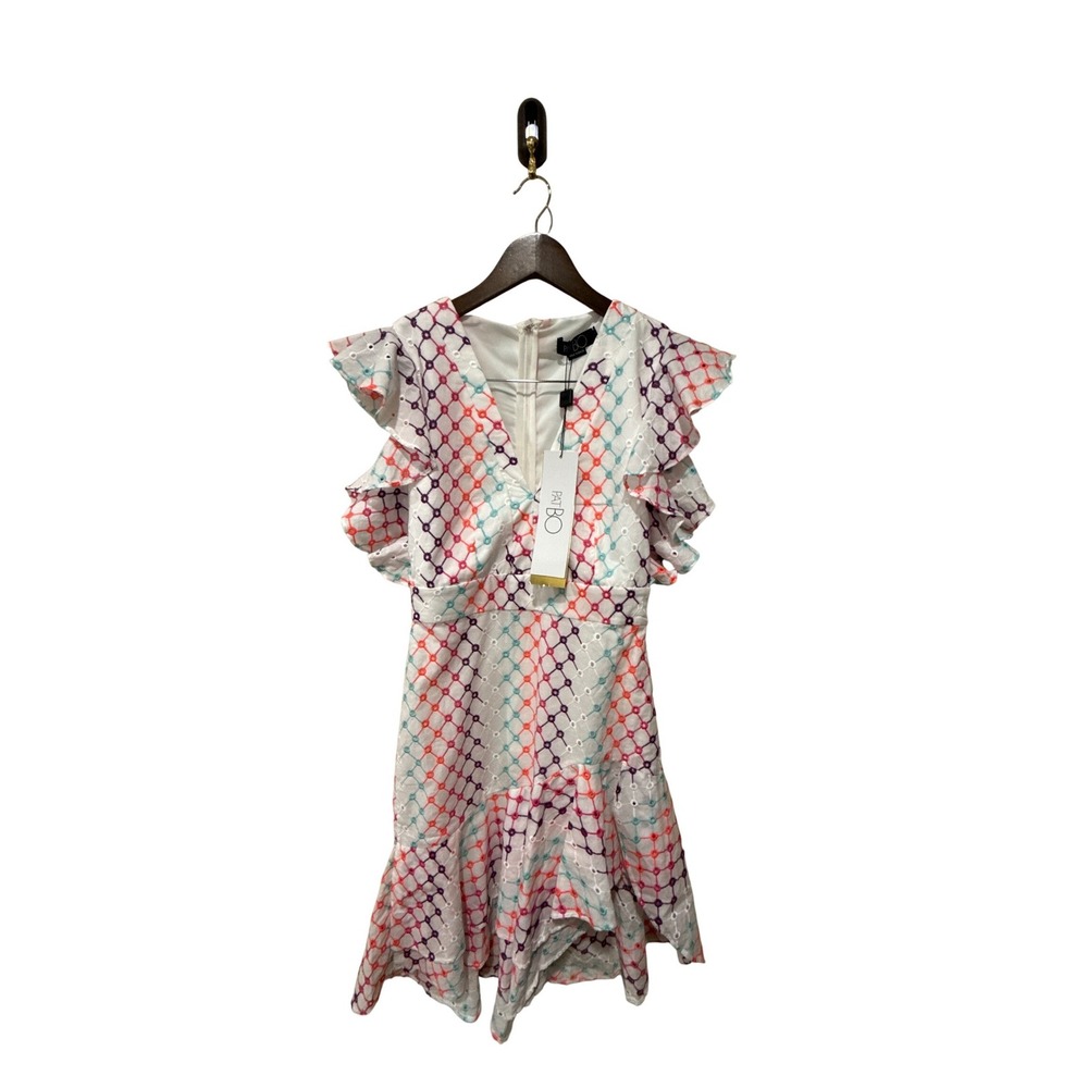 PATBO EMBROIDERED EYELET‎ MINI DRESS SIZE 2 - Picture 7 of 11